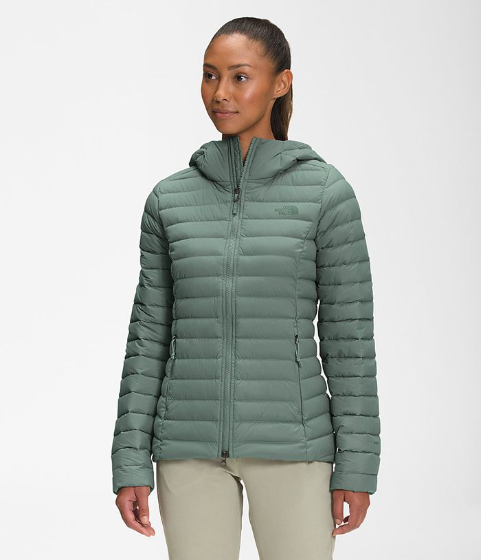 Plumifero The North Face Mujer Verde Stretch Sudadera Con Capucha 46173CXLW